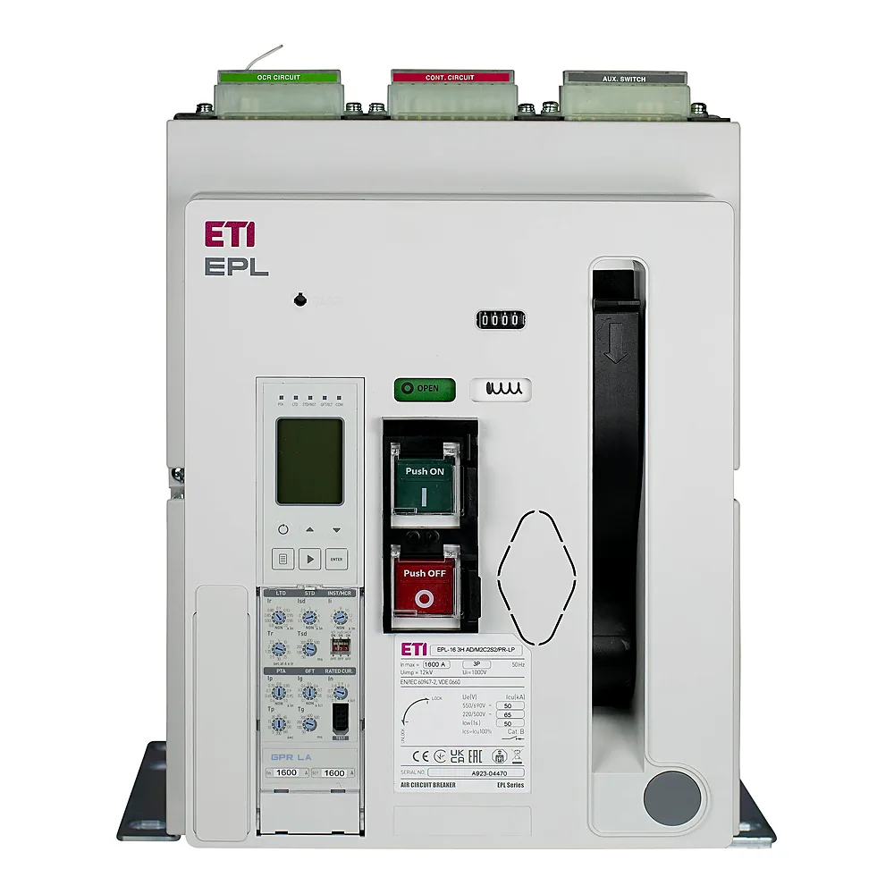Повітр. авт. вим. EPL-08 3H AF/M2C2S2/PR-LP (3P, 800A, Fix, Frame "A", 65kA)