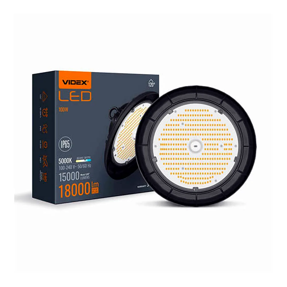 LED світильник висотний ХайБей VIDEX 100W 5000K 18000Lm Чорний