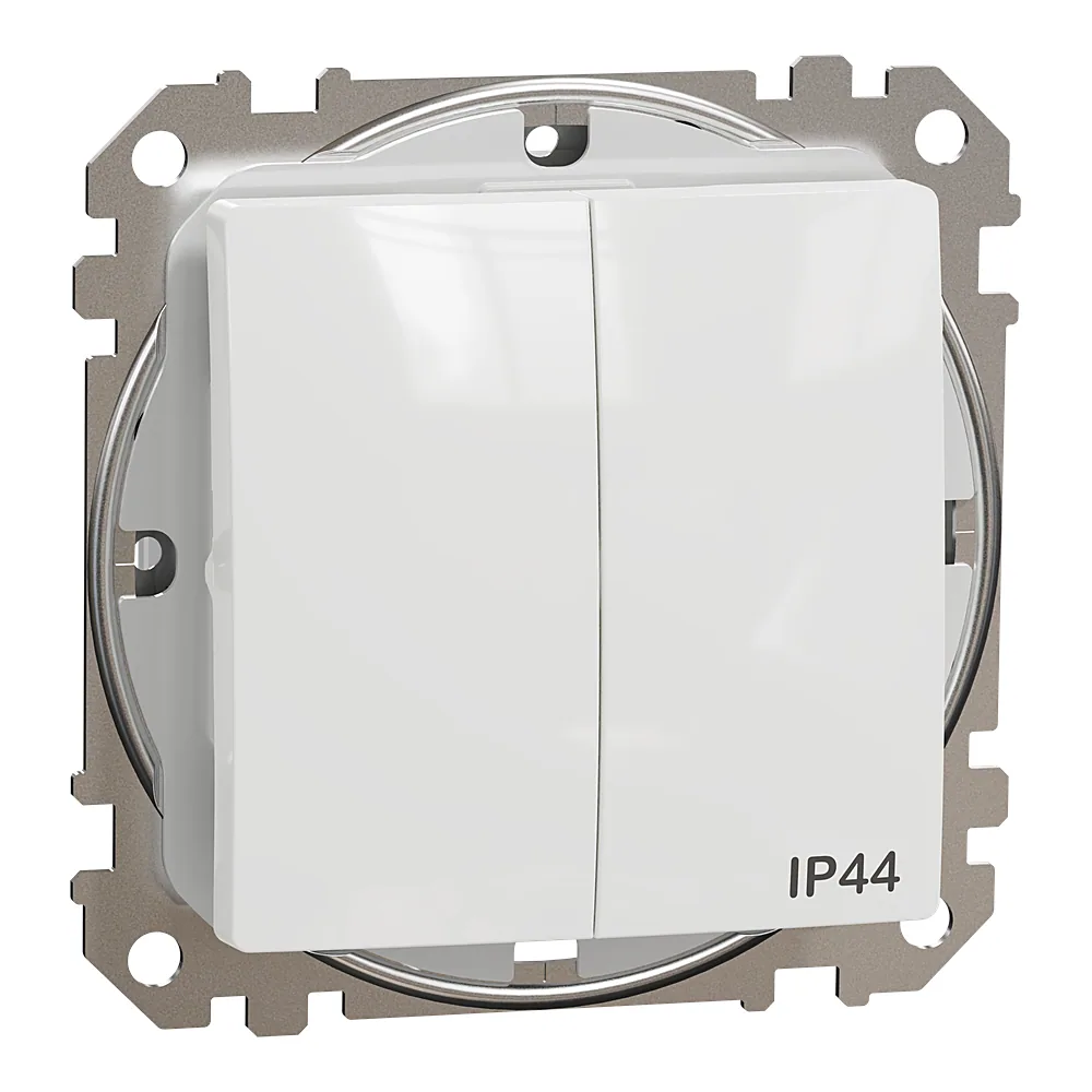 Вимикач 2-клавішний IP44 білий Sedna Design Schneider Electric SDD211105