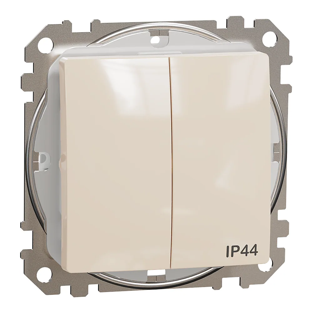 Вимикач 2-клавішний IP44 бежевий Sedna Design Schneider Electric SDD212105
