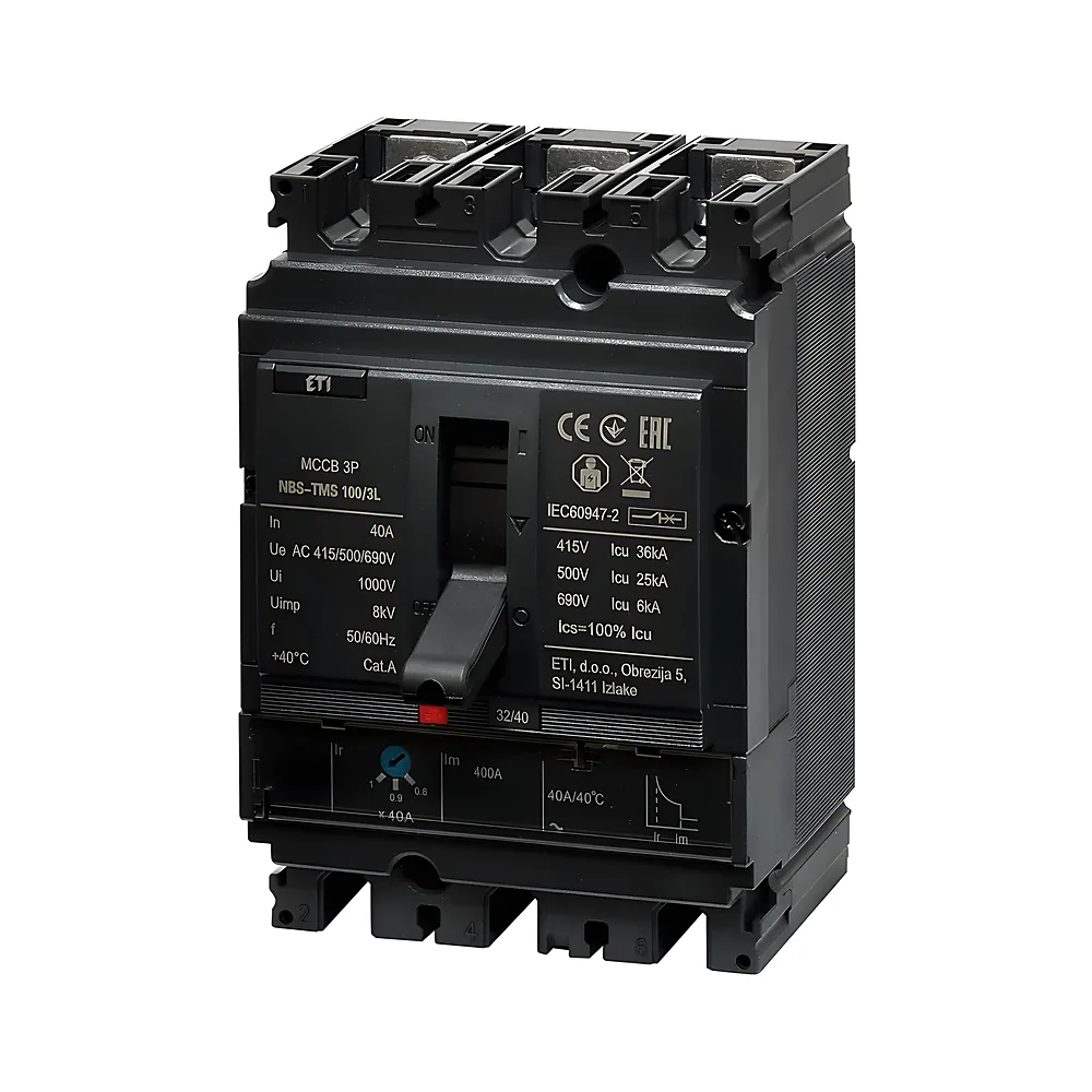 Автоматичний вимикач ETIBREAK NBS-TMS 100/3L 3P 40 А 36 кА ETI 4673003