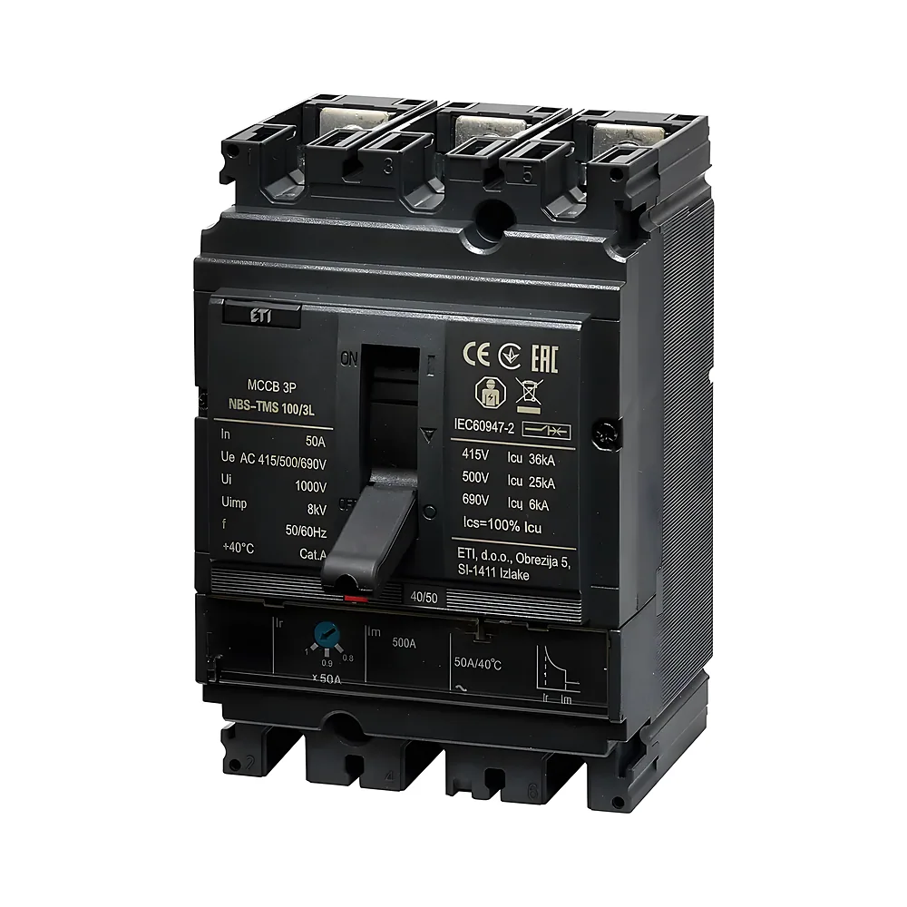 Автоматичний вимикач ETIBREAK NBS-TMS 100/3L 3P 50 А 36 кА ETI 4673004