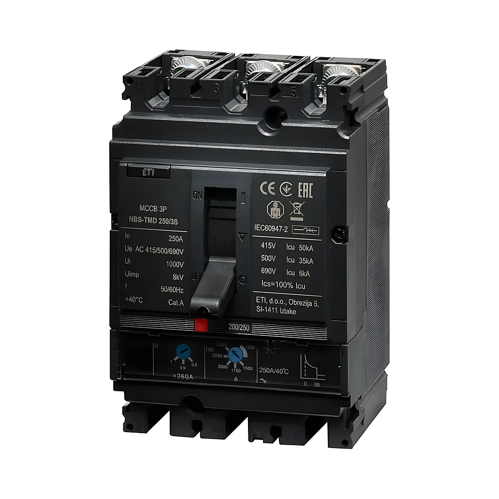 Автоматичний вимикач ETIBREAK NBS-TMD 250/3S 3P 250 А 50 кА ETI 4673076