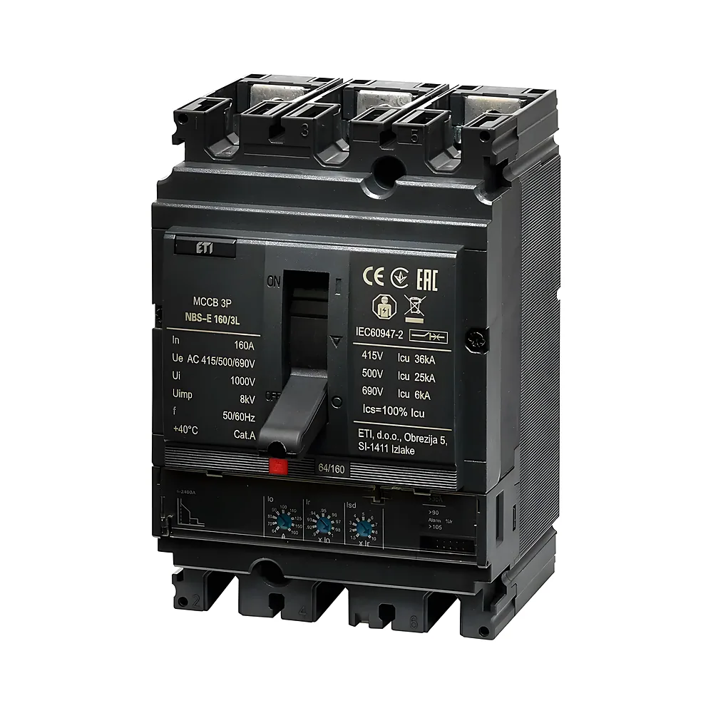 Автоматичний вимикач ETIBREAK NBS-E 160/3L 3P 160 А 36 кА ETI 4673055