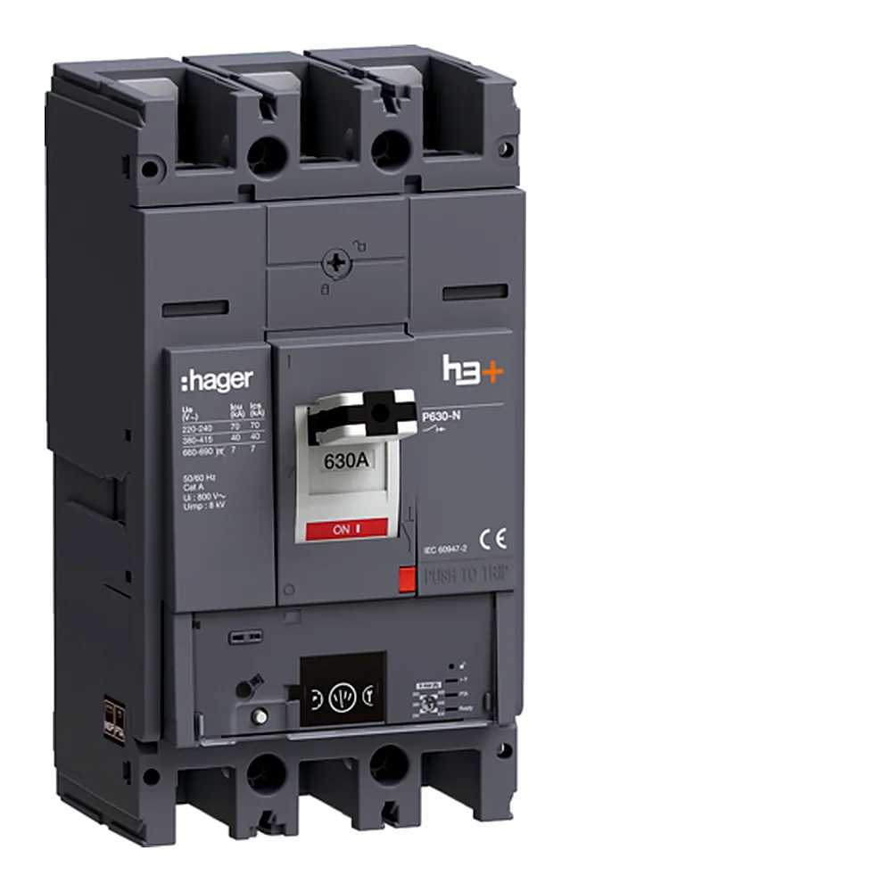 Автоматичний вимикач h3+, P630, In=630A, 3п, 40kA, Energy