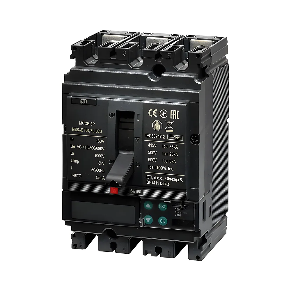 Автоматичний вимикач ETIBREAK NBS-E 160/3L LCD 3P 160 А 36 кА ETI 4673061