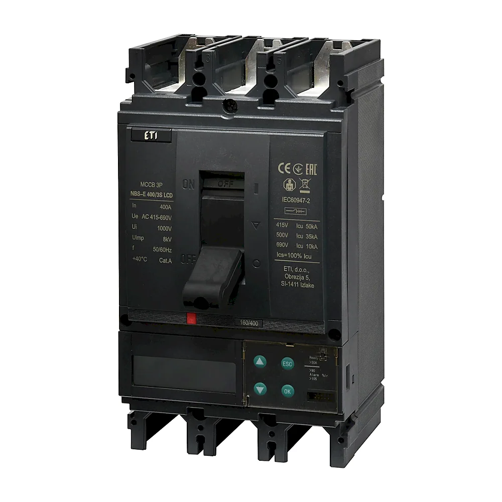 Автоматичний вимикач ETI ETIBREAK NBS NBS-E 400/3S LCD 3P 400A 50kA 4673117