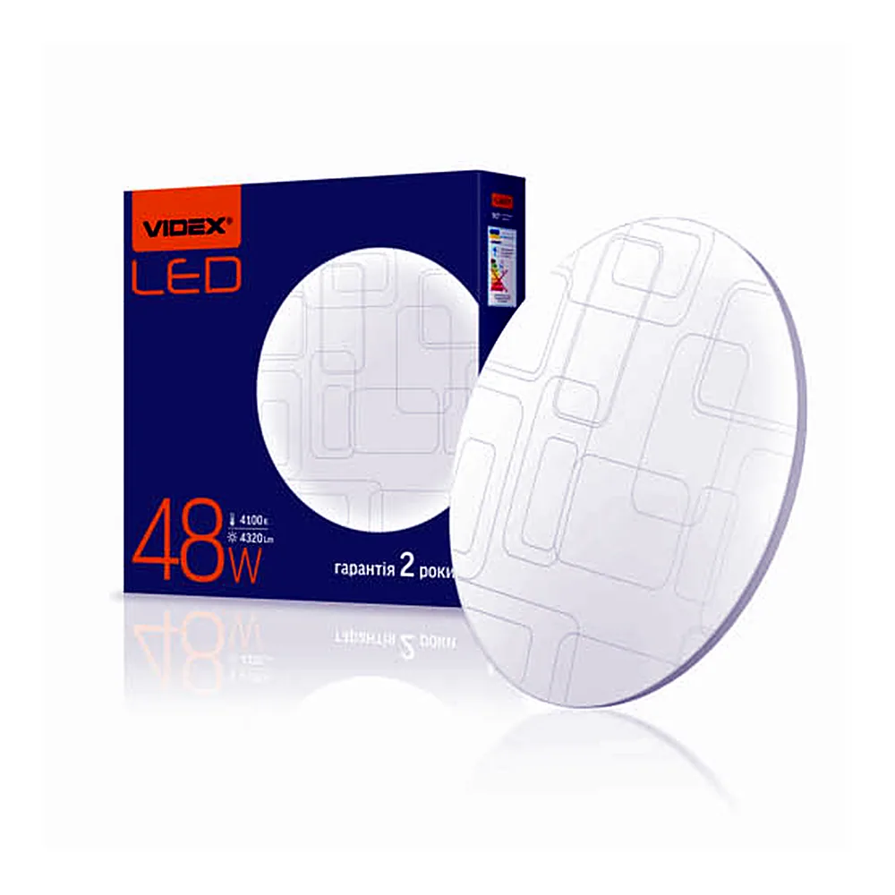 LED світильник настінно-стельовий VIDEX 48W 4100K Прямокутники