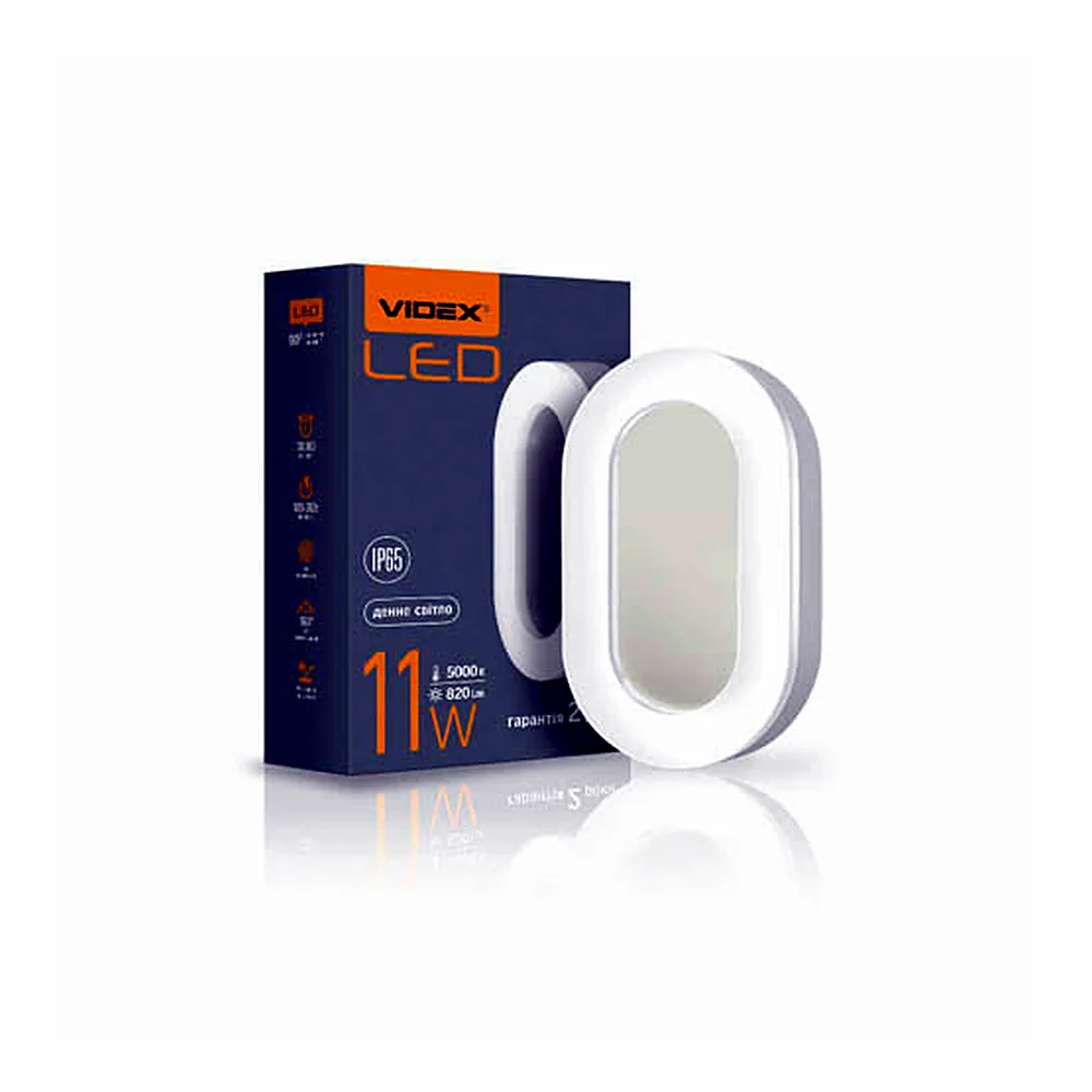LED світильник ART IP65 овальний VIDEX 11W 5000K