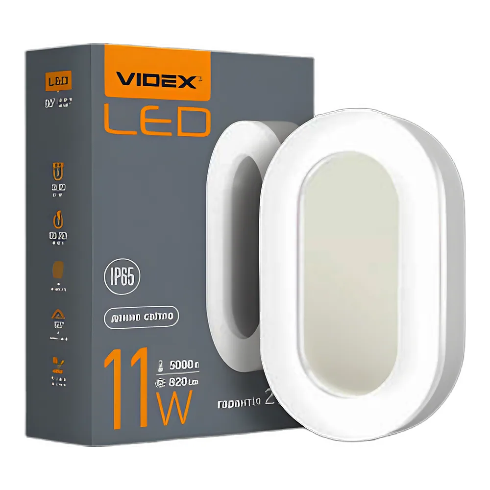 Світлодіодний світильник ART IP65 овальний 11 Вт 5000 K Videx VL-BHFO-115