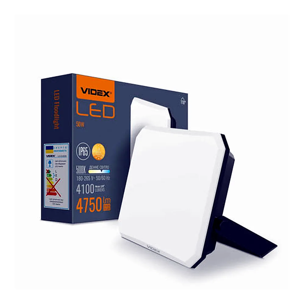 LED прожектор VIDEX F3 50W 5000K 220V Black (VLE-F3-0505)