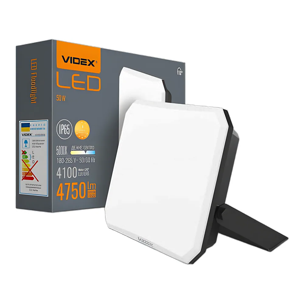 Світлодіодний прожектор F3 50 Вт 5000 K 220 В чорний VLE-F3-0505 Videx VLE-F3-0505B