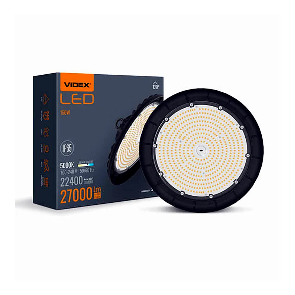 LED світильник висотний ХайБей VIDEX 150W 5000K 27000Lm Чорний
