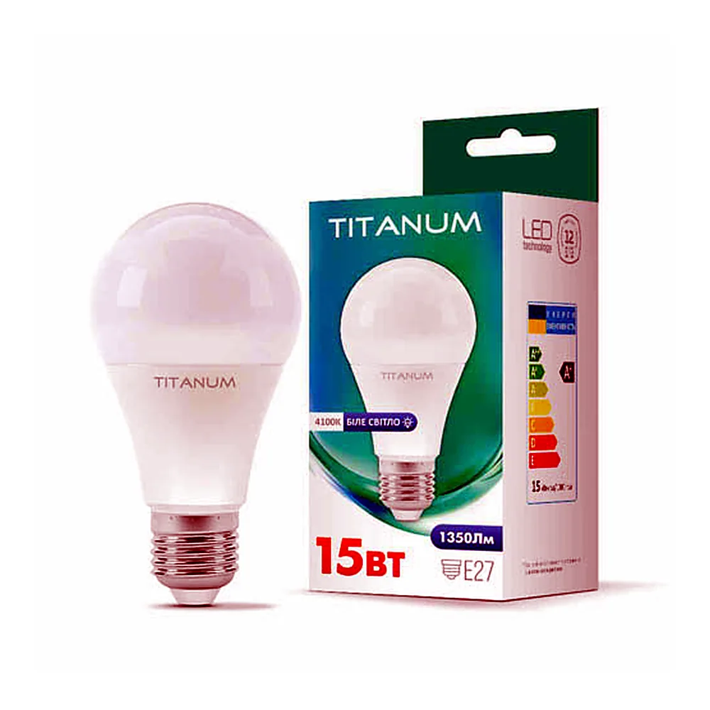 LED лампа Videx TITANUM A65 15W E27 4100K TLA6515274