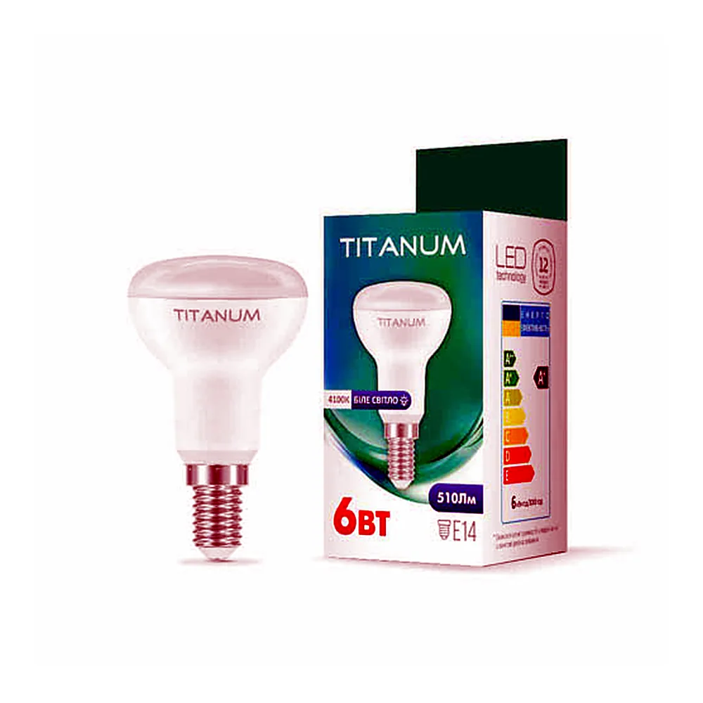 LED лампа TITANUM R50 6W E14 4100K 220V