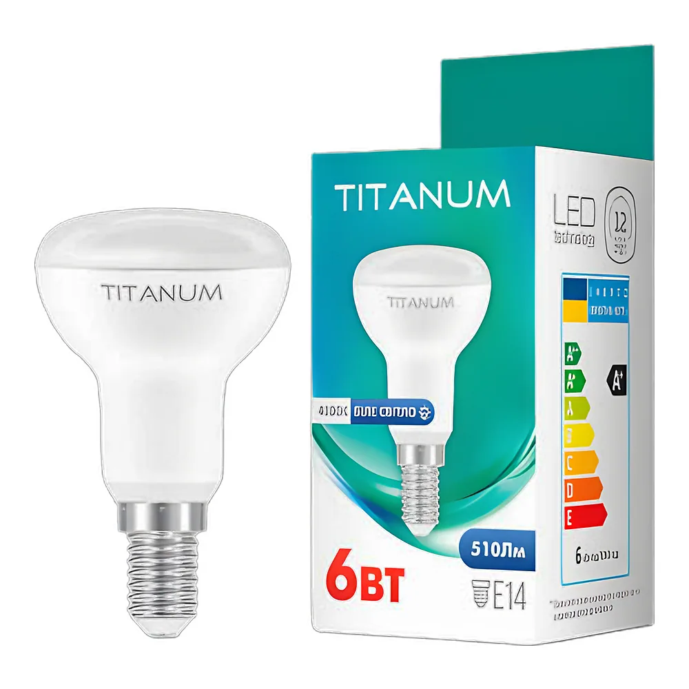 Світлодіодна лампа R50 6 Вт E14 4100 K 220 В TITANUM TLR5006144