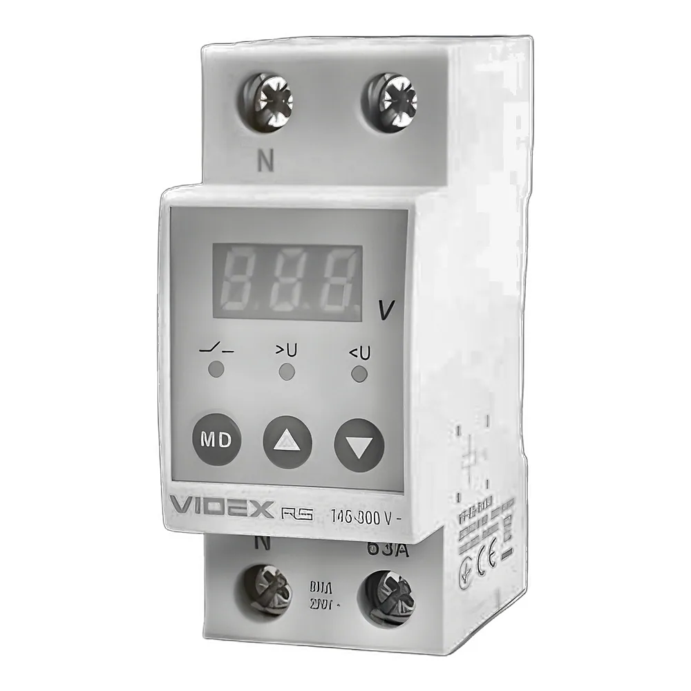Реле напруги RESIST 145-300 В 63 А Videx VF-RS-RN63