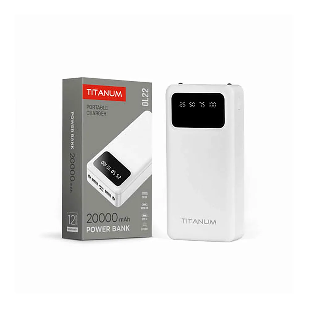 Повербанк 20000mAh TITANUM OL22 White