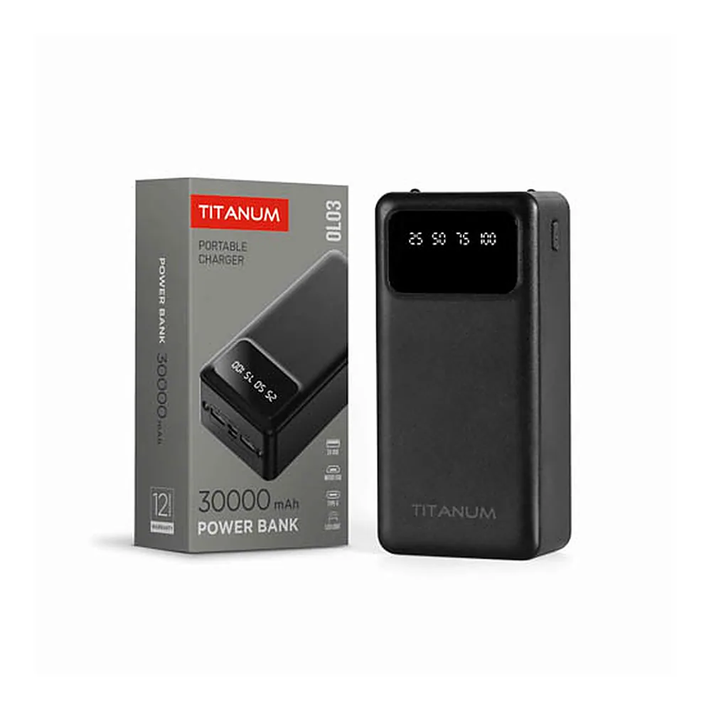 Повербанк 30000mAh TITANUM OL03 Black