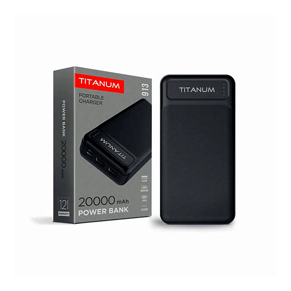 Повербанк TITANUM 913 Black 20000mAh