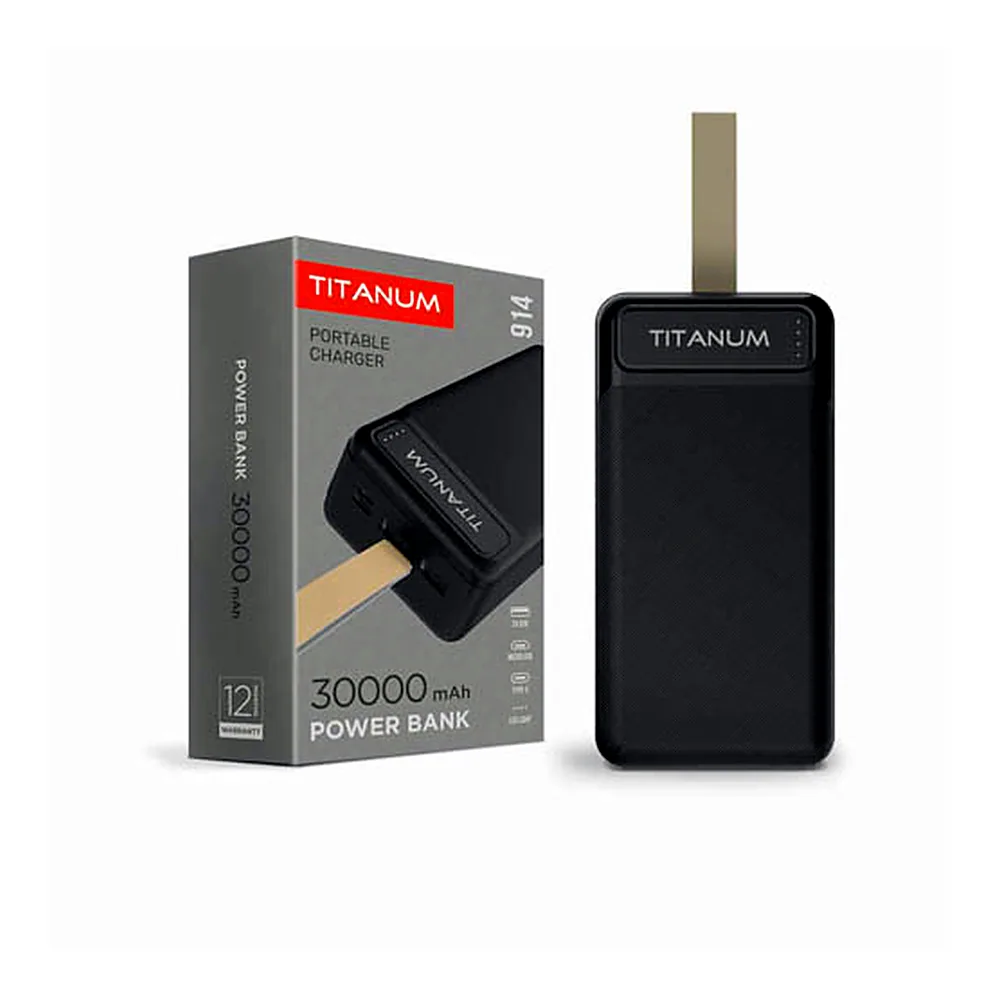 Повербанк TITANUM 914 Black 30000mAh