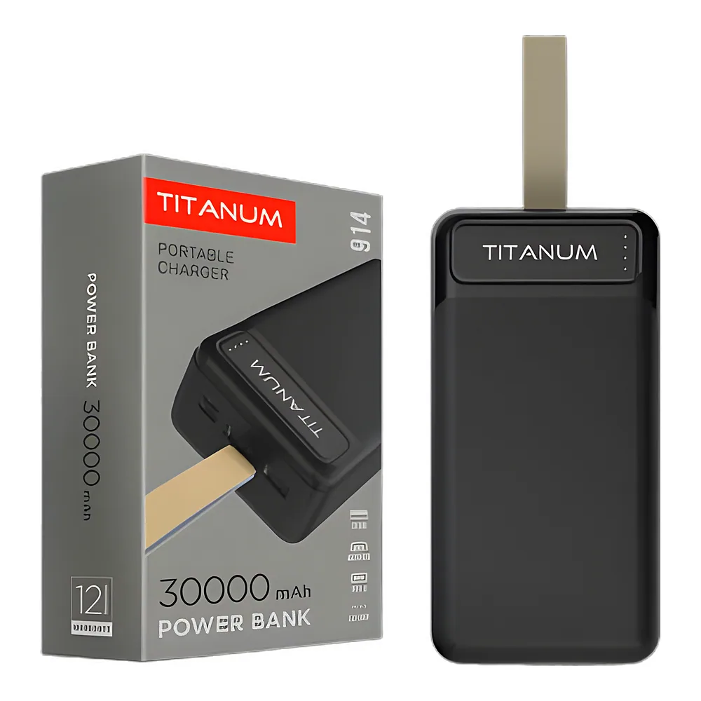 Повербанк 914 30000 мА·год чорний TITANUM TPB-914-B