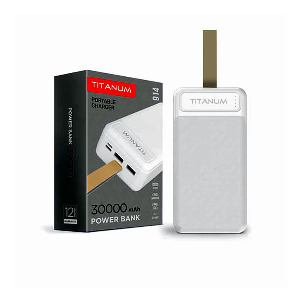 Повербанк TITANUM 914 White 30000mAh