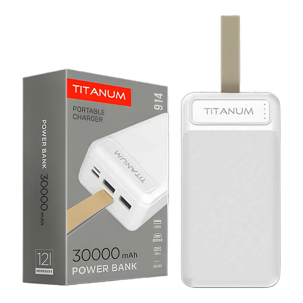 Повербанк 914 30000 мА·год білий TITANUM TPB-914-W