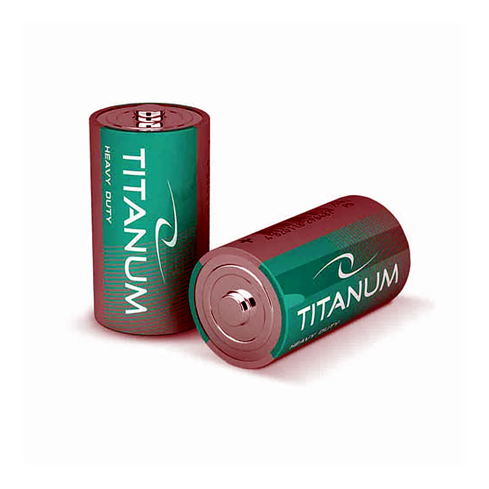 Батарейка сольова Titanum R20P/D 2шт SHRINK