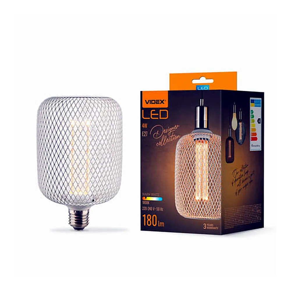 LED лампа VIDEX Filament VL-DWMC100162 4W E27 1800K White Chainmail style