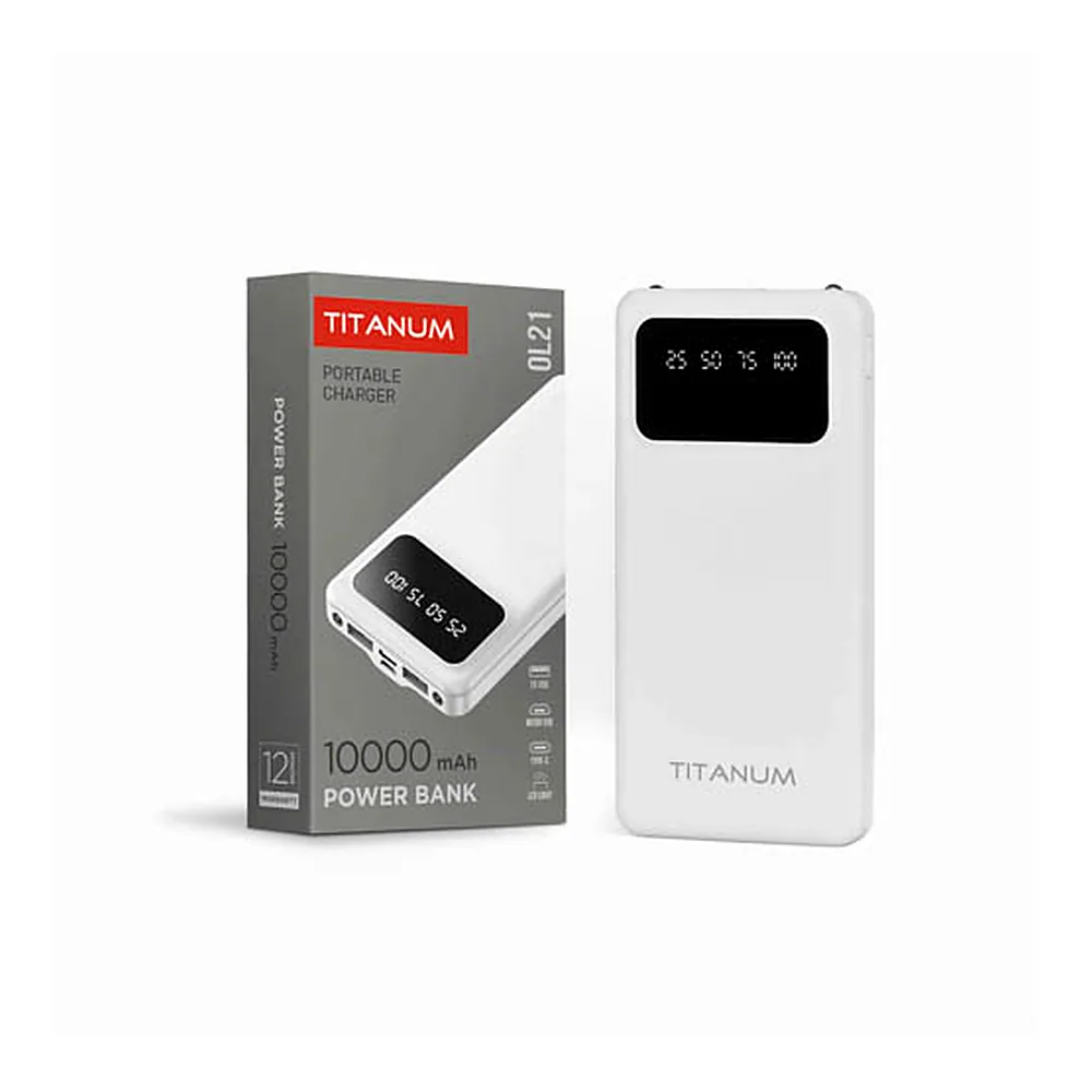 Повербанк 10000mAh TITANUM OL21 White