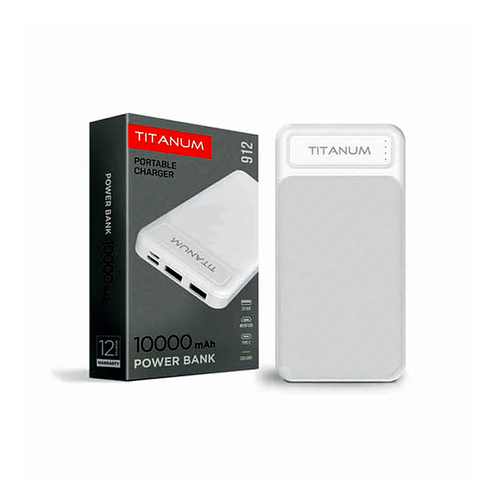 Повербанк TITANUM 912 White 10000mAh