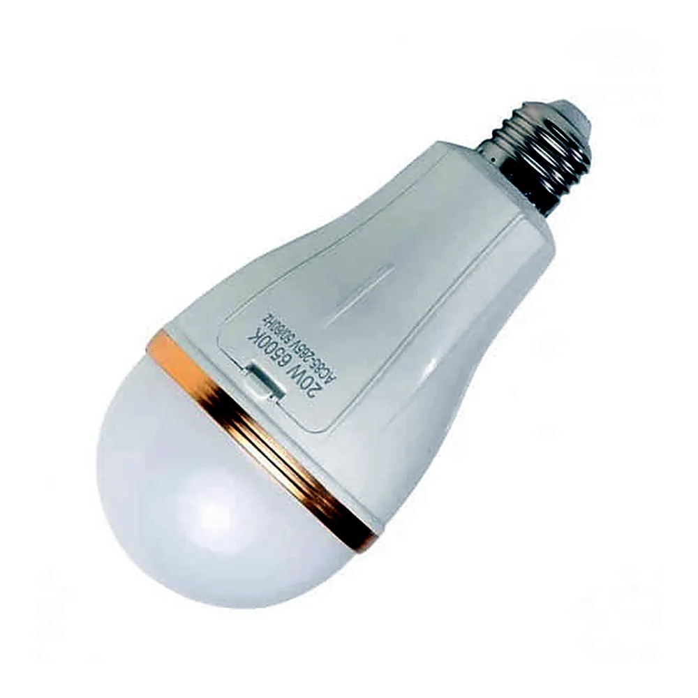 Лампа на акумуляторах з гачком Y-3920 G 20 Ват, акум. 2*800mAh Е27 6500 К пластик, білий+золото