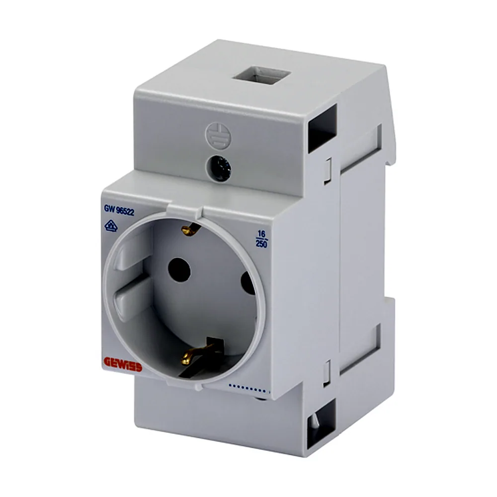 Розетка GEWISS 2P+E на DIN-рейку 250 В 16 А GW96522