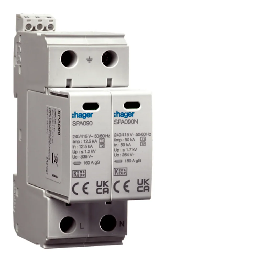 Розрядник (ПЗІП) T1+T2 2P 25kA 1,2kV TN-S TT +дод.контакт