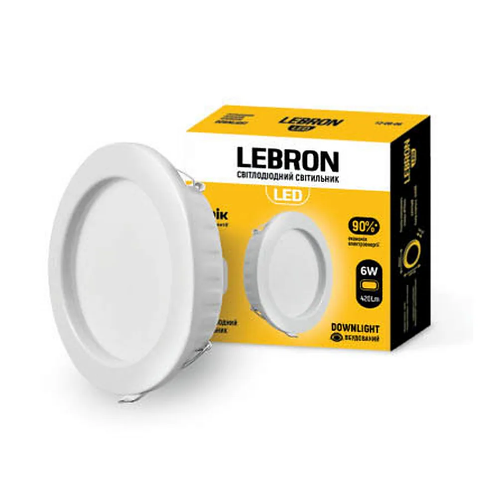 LED св-к LEBRON L-DR-2241, 22W, 1760Lm, 4100K, вб-ний