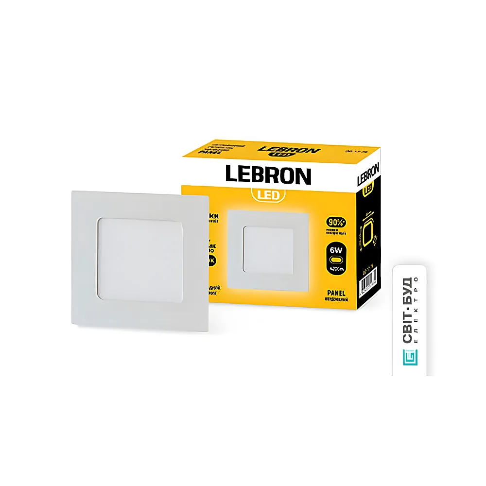 Світильник світлодіодний L-PS-641 6 Вт вбудований 4100 K з блоком живлення LEBRON 12-10-34