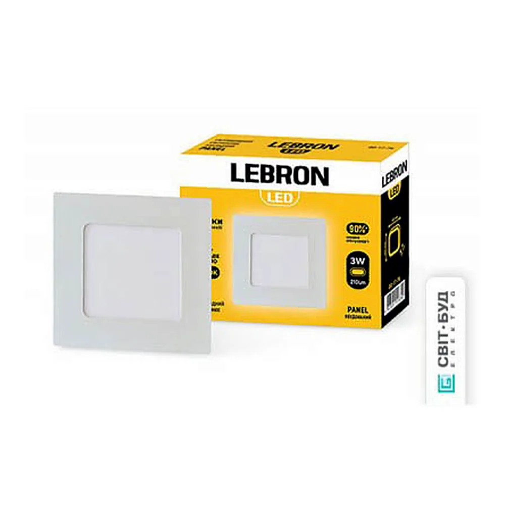 LED св-к LEBRON L-PS-2465, 24W, вб-ний, 6500K, з блоком живлення.