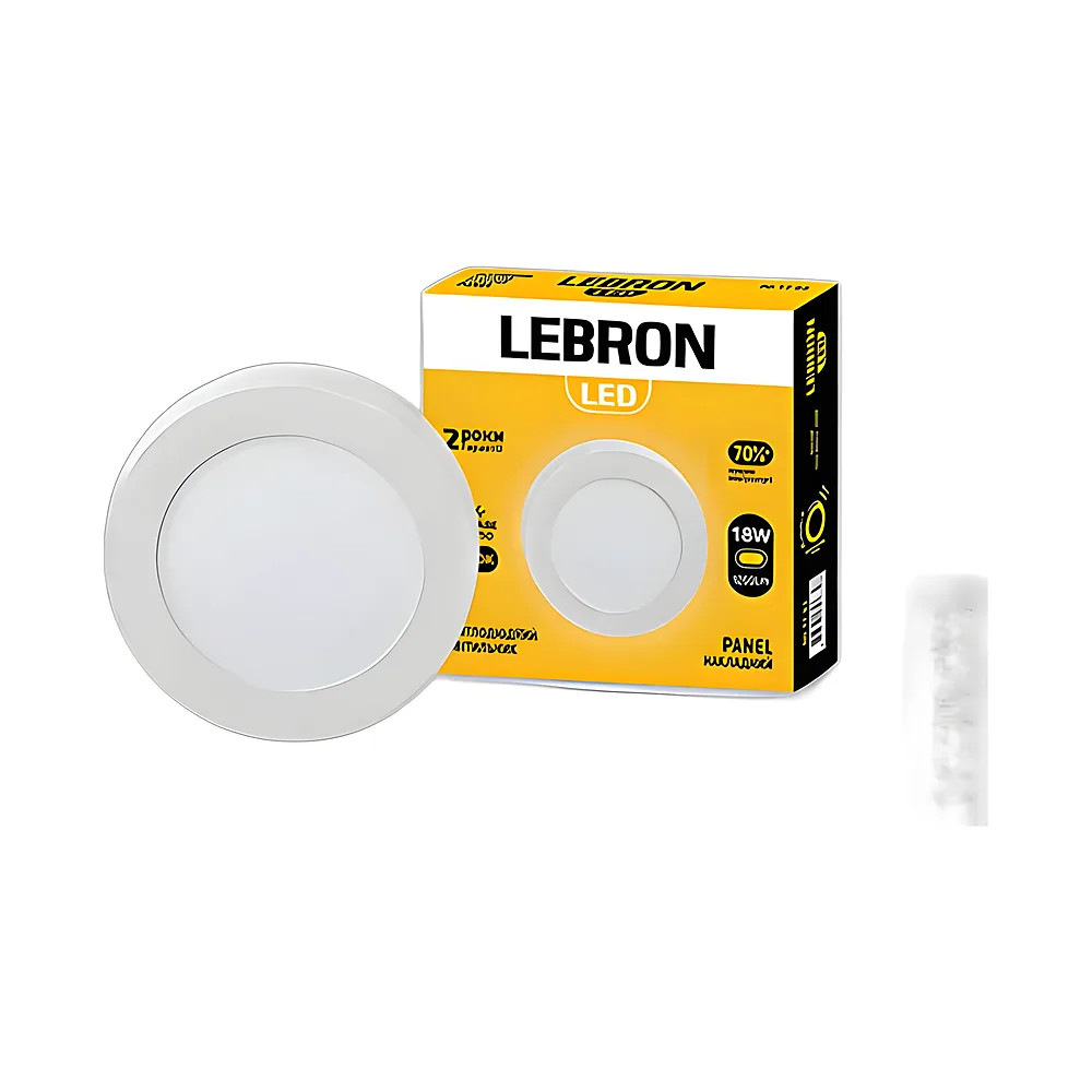 Світильник LED L-PRS-1841 18 Вт накладний 4100 K з блоком живлення LEBRON 12-10-73