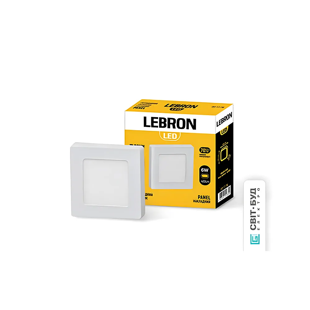 Світильник світлодіодний L-PSS-641 6 Вт накладний 4100 K з блоком живлення LEBRON 12-10-82