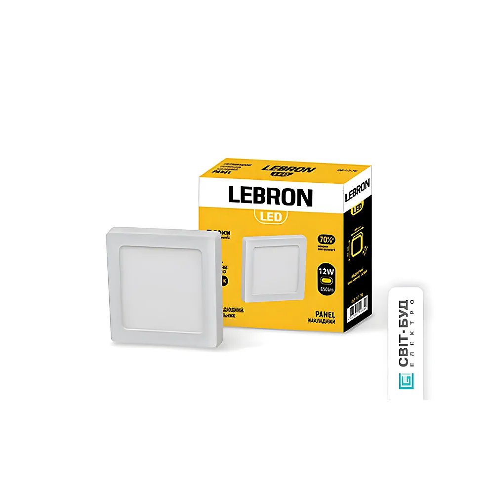 Світильник світлодіодний L-PSS-1241 12 Вт накладний 4100 K з блоком живлення LEBRON 12-10-88