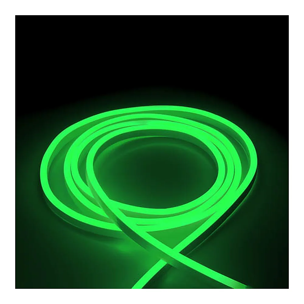Світлодіодна стрічка NEON LEBRON L-NS, 8x16мм, SMD 2835, 120LED 7W/m, AC220V, зелений, ІР65, (1м)