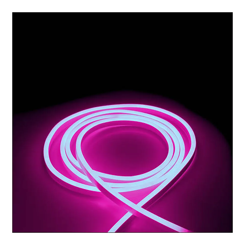 Світлодіодна стрічка NEON LEBRON L-NS, 8x16мм, SMD 2835, 120LED 7W/m, AC220V, рожевий, ІР65, (1м)