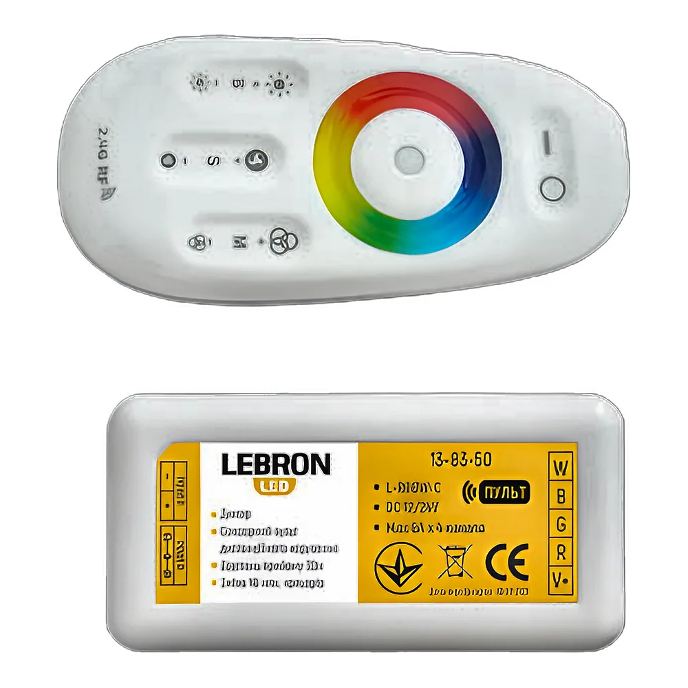 Контролер L-RGBW-C DC 12/24 В 6 А x 4 канали білий сенсорний пульт LEBRON 13-83-50