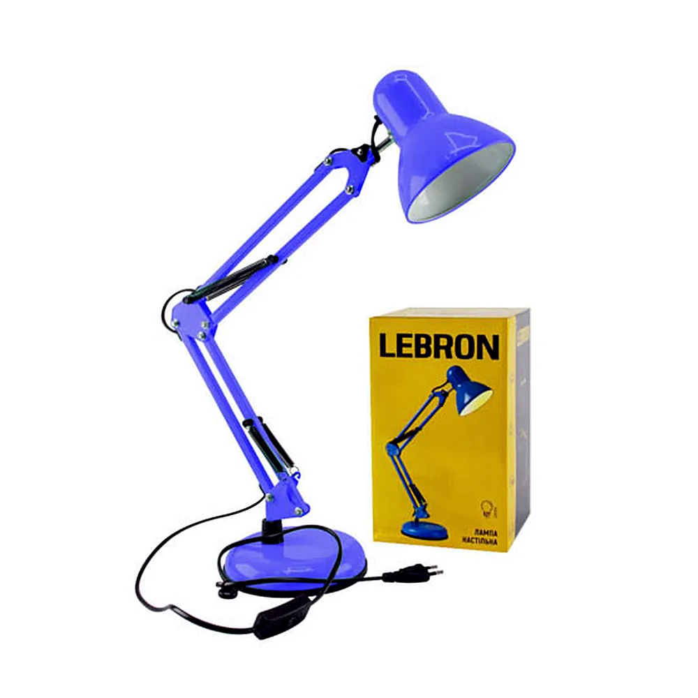 Лампа настільна телескопічна LEBRON L-TL-Tel, E27, 40W, синя