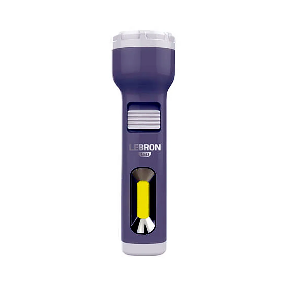 LED ліхтар ручний акумуляторний LEBRON L-HL-30, ABS, сірий, 1W + 1W COB, USB, 1200mAh Li-Ion