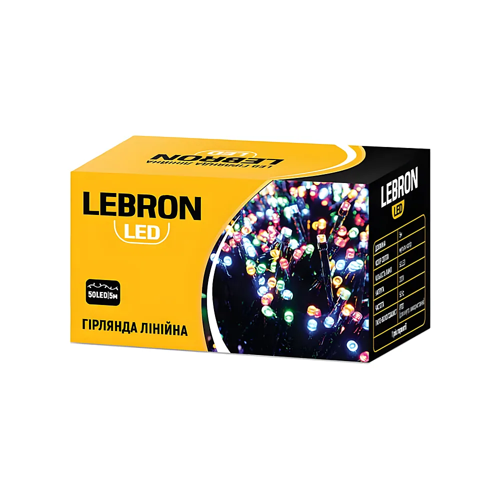 Гірлянда лінійна 10 м 100LED мульти колір IP20 LED LEBRON 15-18-11