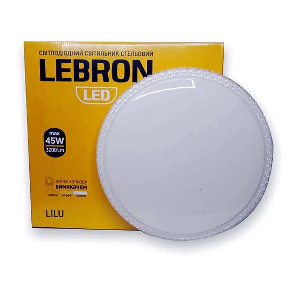 LED св-к LEBRON L-CL-LILU, max 45W, 3000K, 4100K, 6500K, 3200Lm, O390*80mm