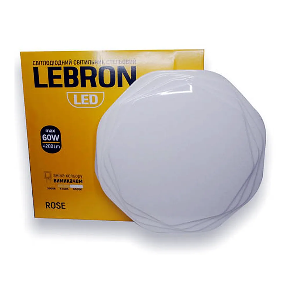 LED св-к LEBRON L-CL-ROSE, max 60W, 3000K, 4100K, 6500K, 4200Lm, O510*80mm
