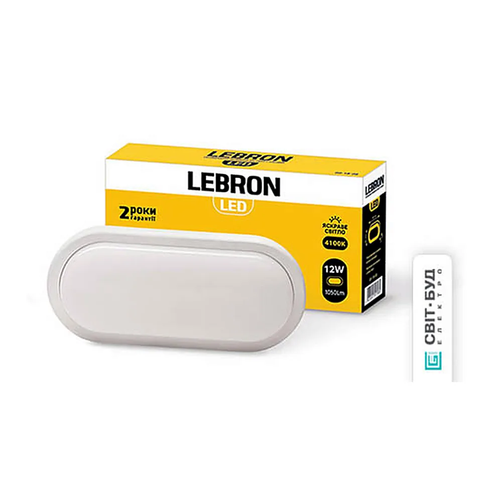 LED світильник LEBRON L-WLO, 12W, овал, 4100K, 1050Lm, ІР65